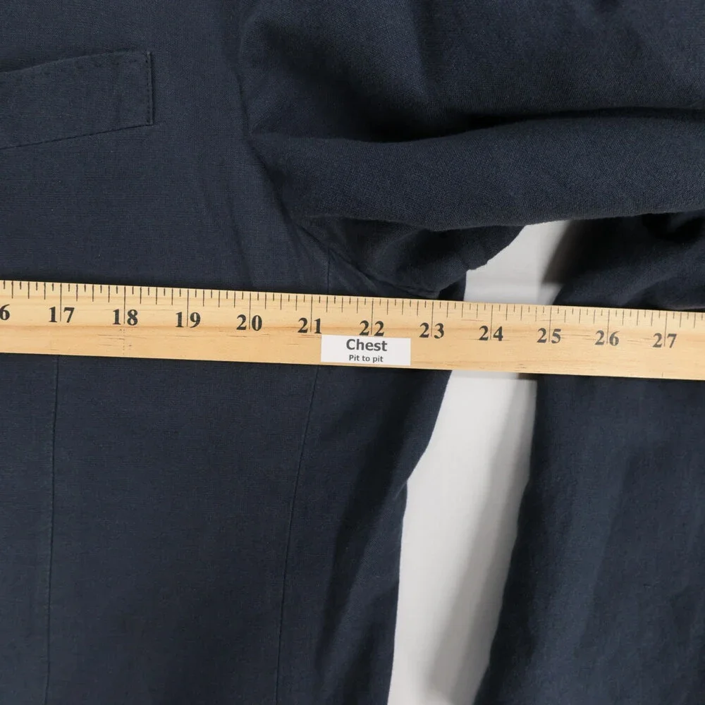 J Crew Ludlow Blazer Mens 46R Navy Blue Cotton Linen Unstructured Baird McNutt